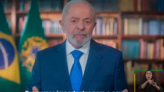 Lula em pronunciamento exibido em rede nacional obrigatória