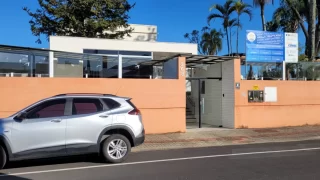 Fachada do Asilo São Vicente de Paulo, em Criciúma que passa por obras de amp