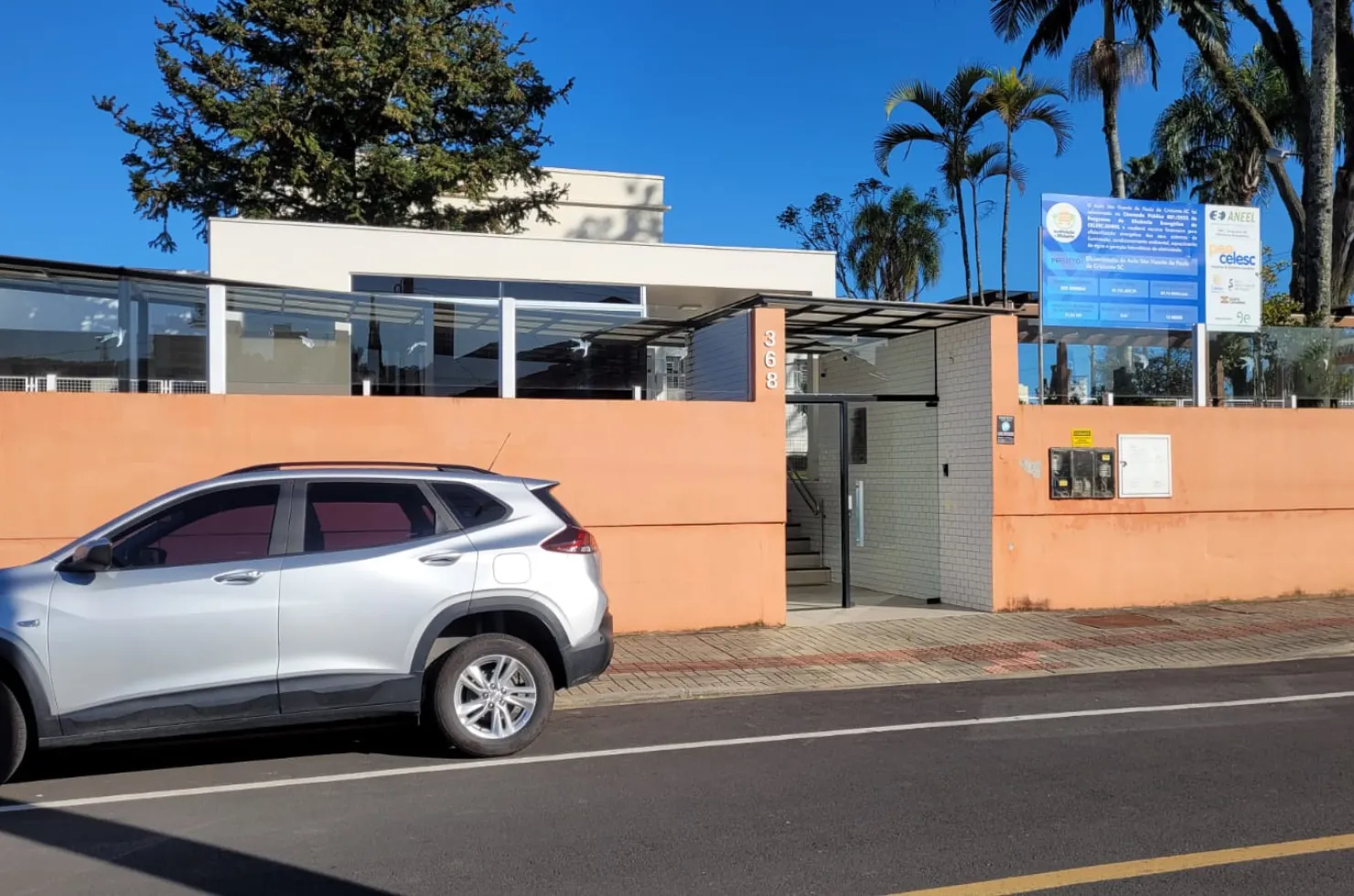 Fachada do Asilo São Vicente de Paulo, em Criciúma que passa por obras de amp