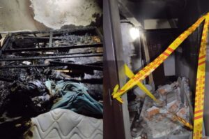 Bombeiros resgatam homem inconsciente de incêndio em Navegantes
