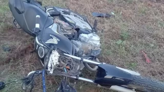 Motocicleta que se envolveu na colisão