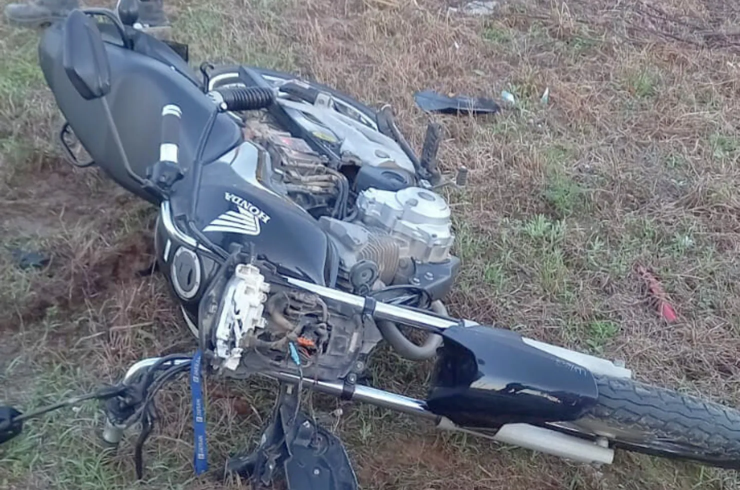 Motocicleta que se envolveu na colisão