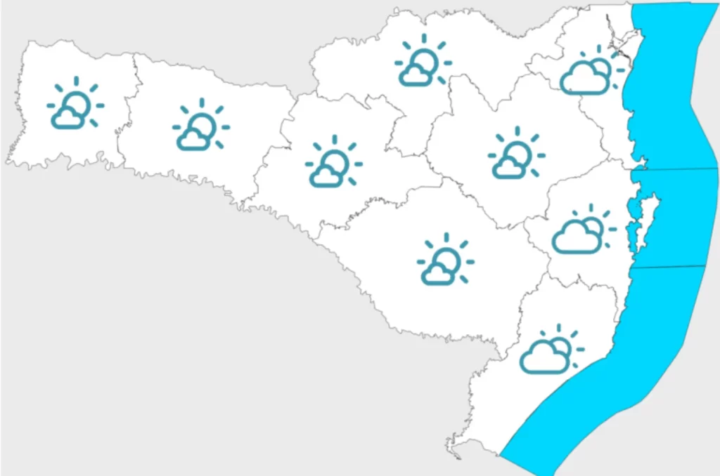 Previsão do tempo para SC neste sábado (31)