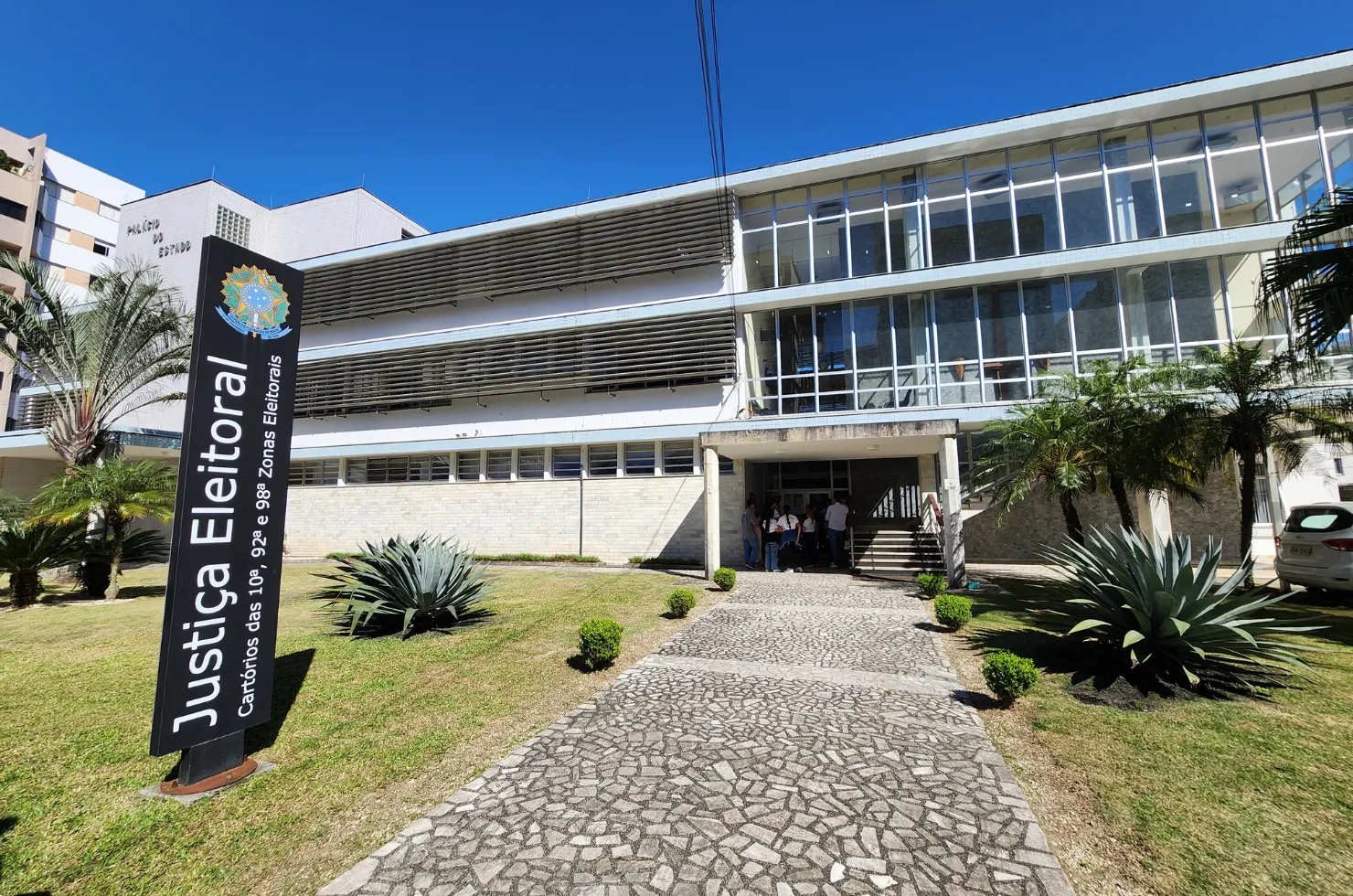 Palácio do Estado, em Criciúma, onde está localizado o Cartório Eleitoral de Criciúma e estão sendo preparadas as eleições