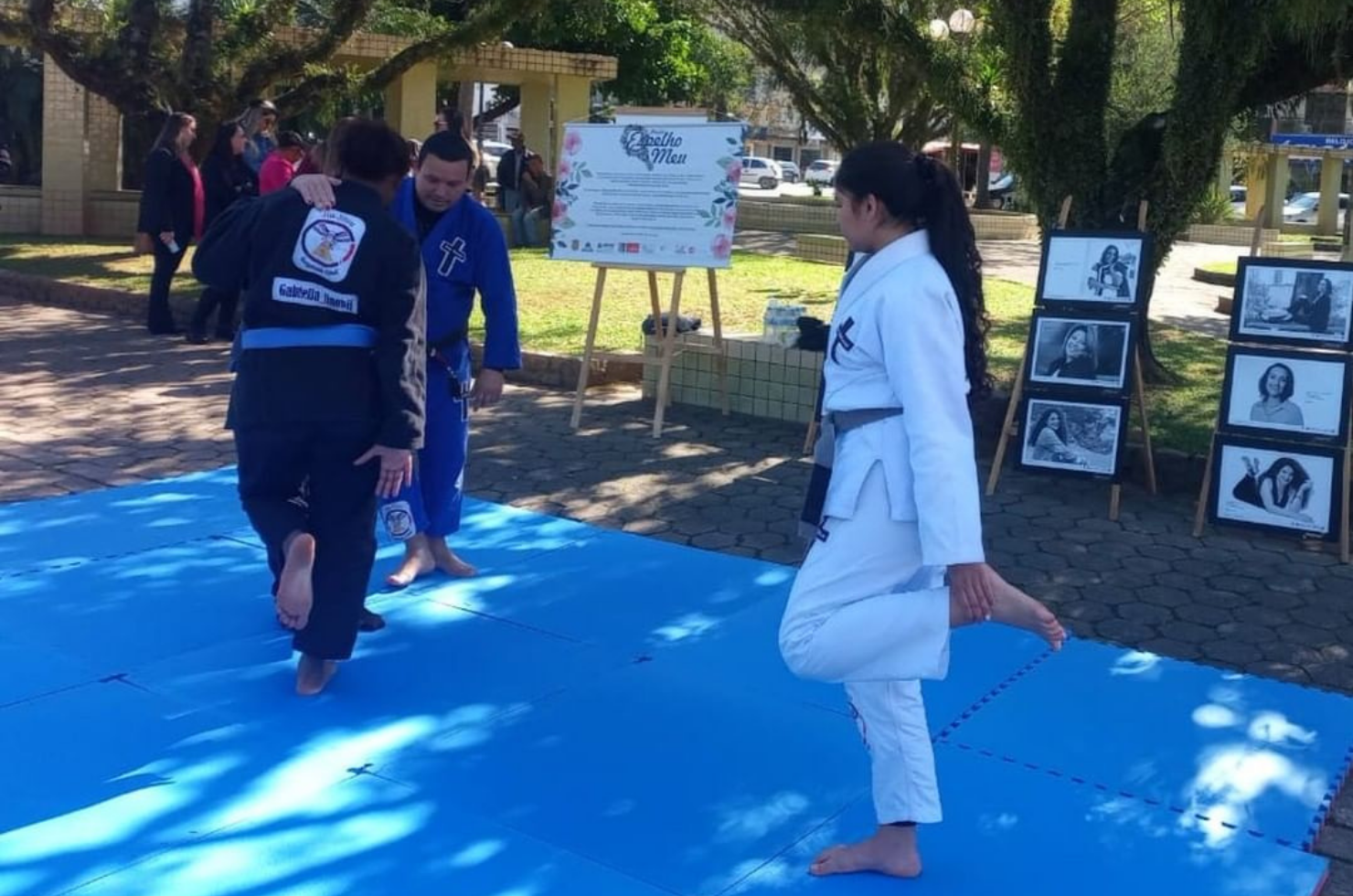 Aula experimental de jiu-jítsu é oferecida para mulheres em cidade do Sul