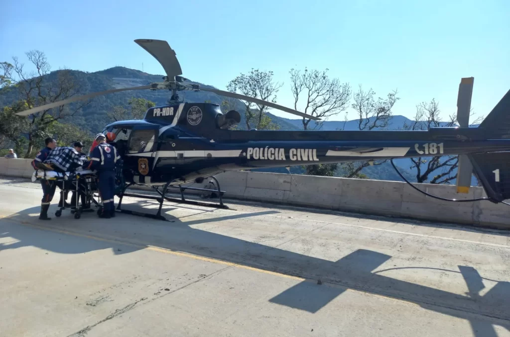 Aeronave do SAER/Sarasul que levou o homem para o hospital