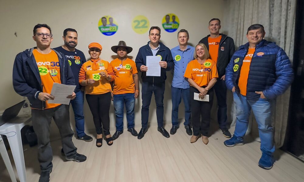 Maioria do Novo garante apoio a Guidi