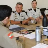 Reunião entre oficiais da PMBA e especialistas da PMSC para discutir a criação do Fundo de Melhoria