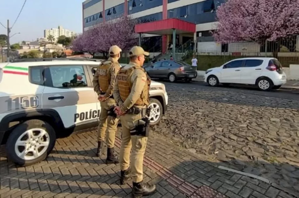 PMSC atuando na segurança do Concurso Público Nacional