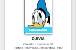 Candidata é cadastrada com foto do Pato Donald na Justiça Eleitoral