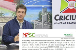 MP oferece denúncia contra prefeito Clésio Salvaro