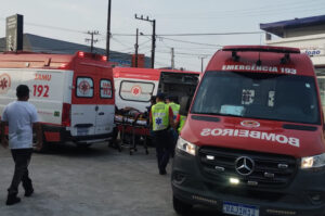 Trabalhador cai de escada e fica ferido no bairro Santa Luzia