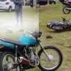 Acidente envolvendo duas motos e um carro em Criciúma