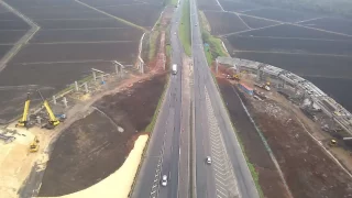 Alteração de fluxo na BR-101 para instalação de vigas do novo viaduto em Maracajá