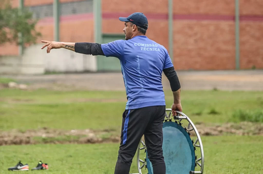 Treino do Caravaggio antes do jogo contra o Metropolitano na Copa Santa Catarina Sub-21