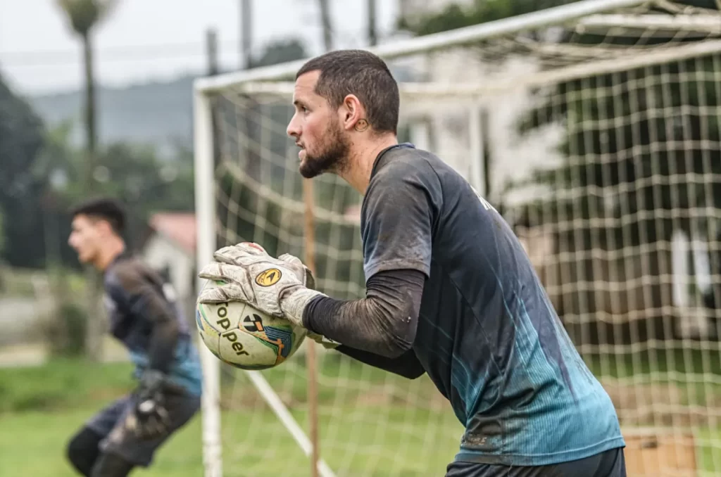 Treino do Caravaggio antes do jogo contra o Metropolitano na Copa Santa Catarina Sub-21