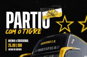 Criciúma oferece transporte gratuito para torcedores