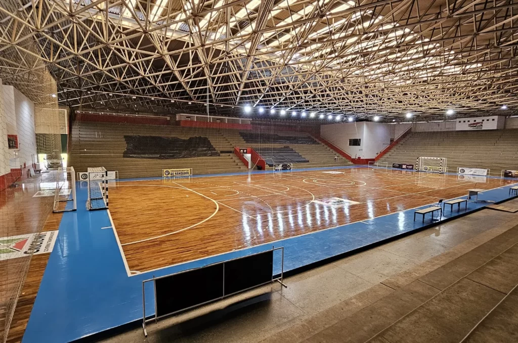 Ginásio Municipal de Esportes Irmão Walmir Antônio Orsi, que será uma das sedes da etapa Regional Sul dos 62° Jogos Abertos de SC