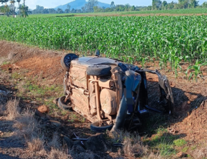 Capotamento na BR-285 mobiliza socorro