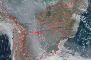 Fumaça das queimadas afeta Santa Catarina e provoca alerta