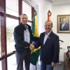 overnador Jorginho Mello e CEO da Copa Airlines, Pedro Heilbron, durante reunião no Centro Administrativo de Santa Catarina