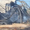 Destruição pós-incêndio em Criciúma, no Bairro Nossa Senhora da Salete