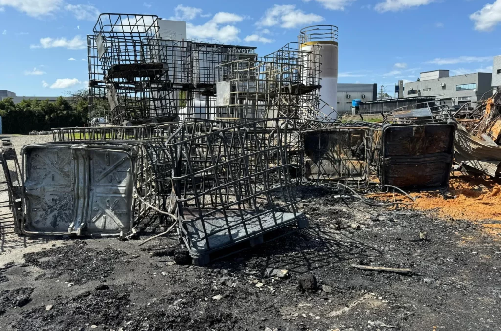 Incêndio na indústria química em Criciúma já tem causa apontada pelos Bombeiros