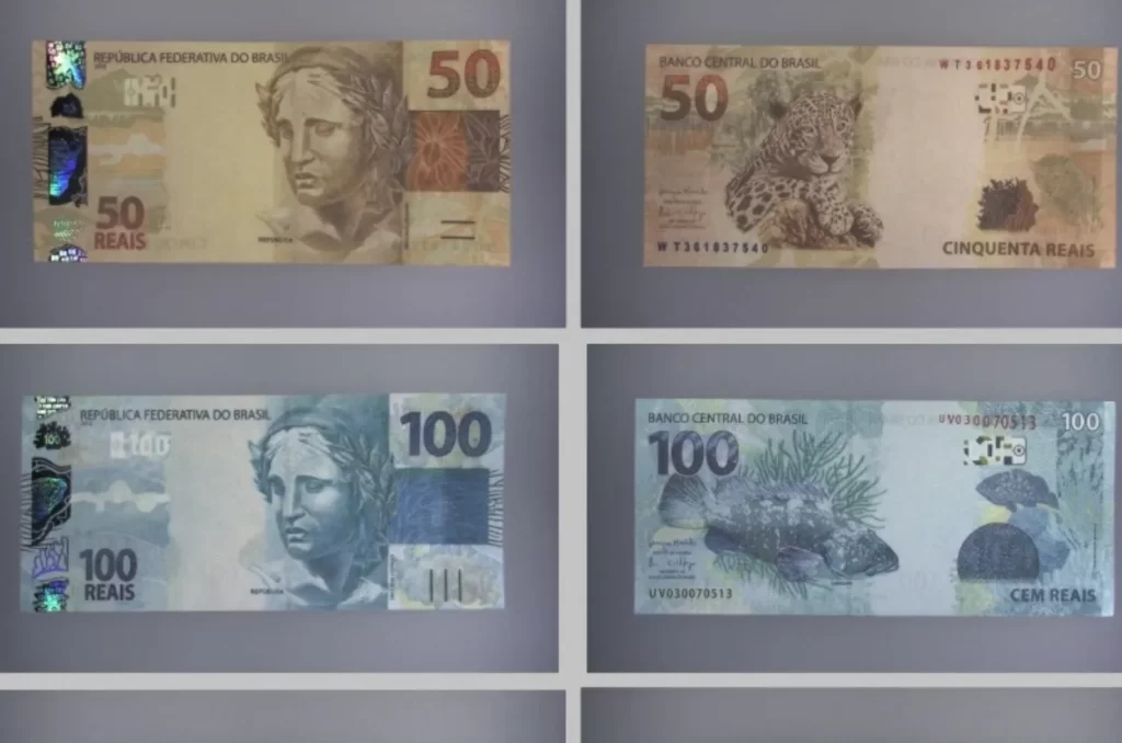 Notas falsas aprendidas pela Polícia Federal no mês de maio, em Forquilhinha