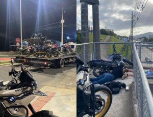 PM acaba com evento de motociclismo em Itajaí