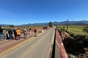 Visita do Secretário Jerry Comper na Ponte Sobre o Rio Canoa, em Praia Grande