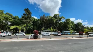 Trecho interditado da Avenida Sete de Setembro, entre as Avenidas Getúlio Vargas e Coronel João Fernandes