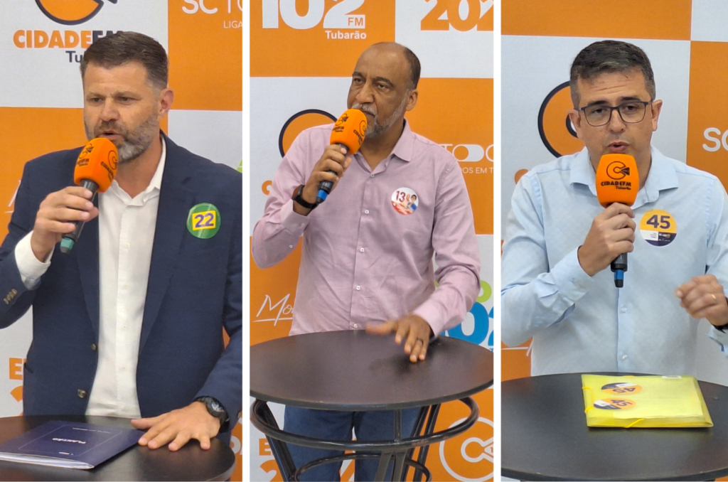 Candidatos a vice-prefeito de Tubarão respondem perguntas do SCTodoDia no debate