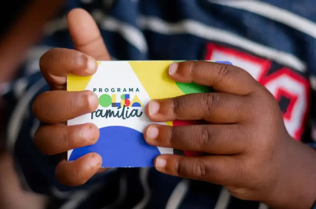 Cartão de recebimento do benefício do Bolsa Família