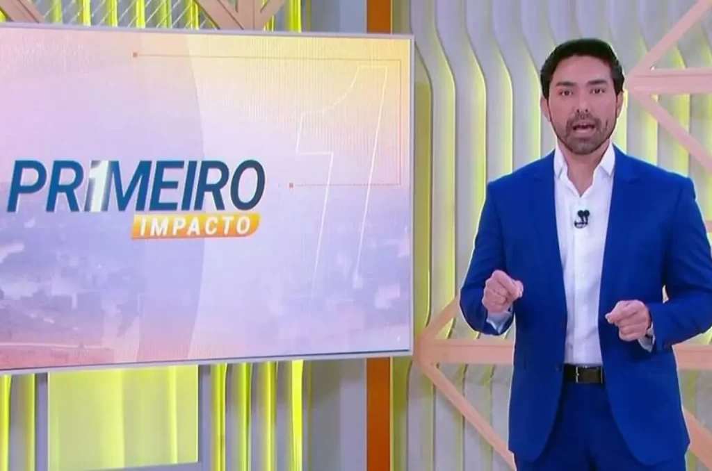 Kenzô Machida, apresentando o Primeiro Impacto no lugar de Darlisson Dutra