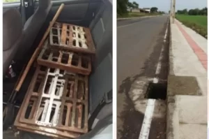 Homem é preso após furtar grades de bueiros em Turvo