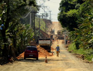Obras da tubulação de gás causam transtorno no trânsito entre Cocal do Sul e Siderópolis