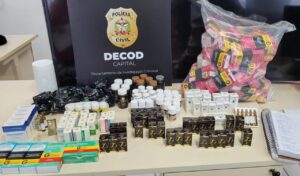 Homem é preso com medicamentos controlados e anabolizantes irregulares na Capital