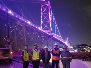 Teste de iluminação da Ponte Hercílio Luz fecha acesso nesta terça