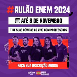 Aulões de curso gratuito para o Enem são disponibilizados para estudantes da rede estadual