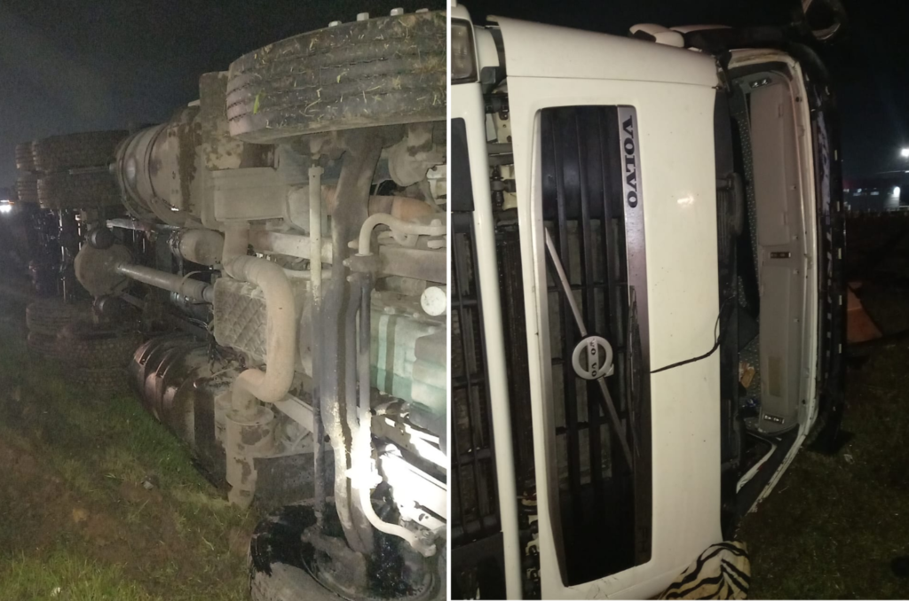 BR-101: caminhão e caminhonete colidem em Içara