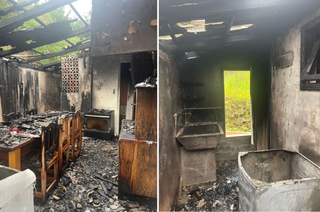 Incêndio atinge residência em Orleans