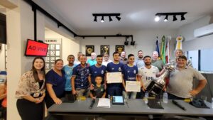 Câmara de Biguaçu homenageia Cachoeiras FC pela taça inplac 50 anos