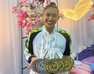 Ginasta de Florianópolis conquista oito medalhas no Jasc 2024