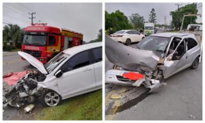 Fuga de motel teria provocado grave acidente entre automóveis em Criciúma
