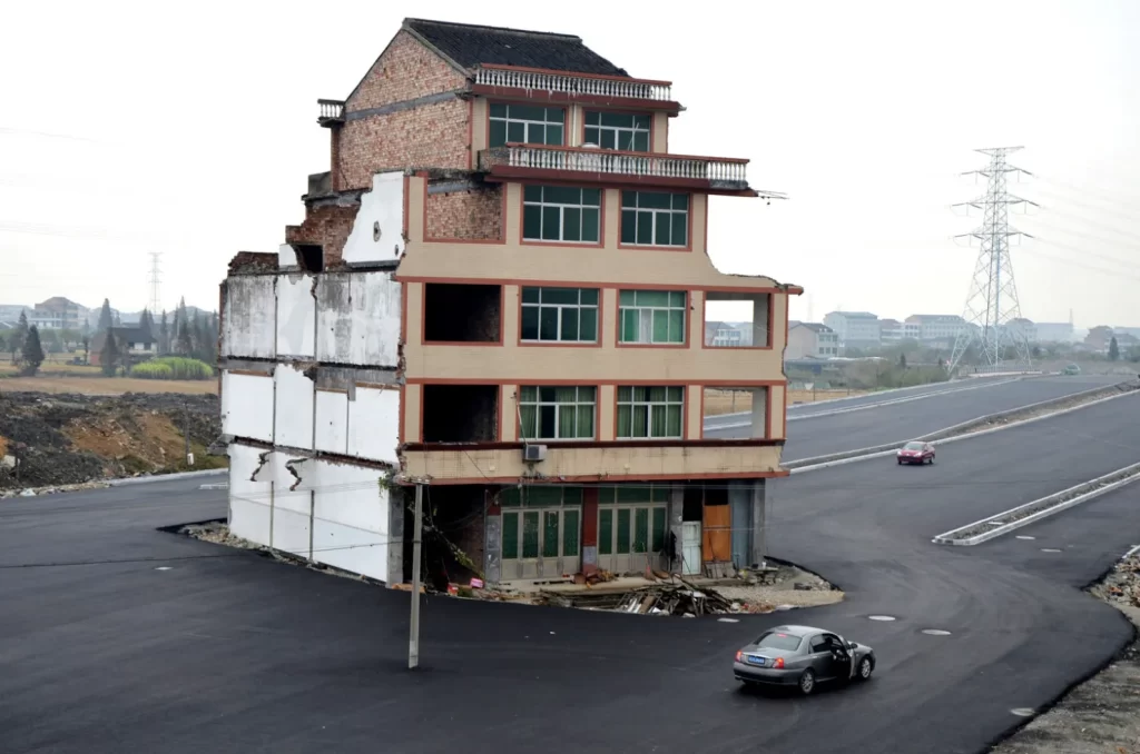 Casas-prego na China