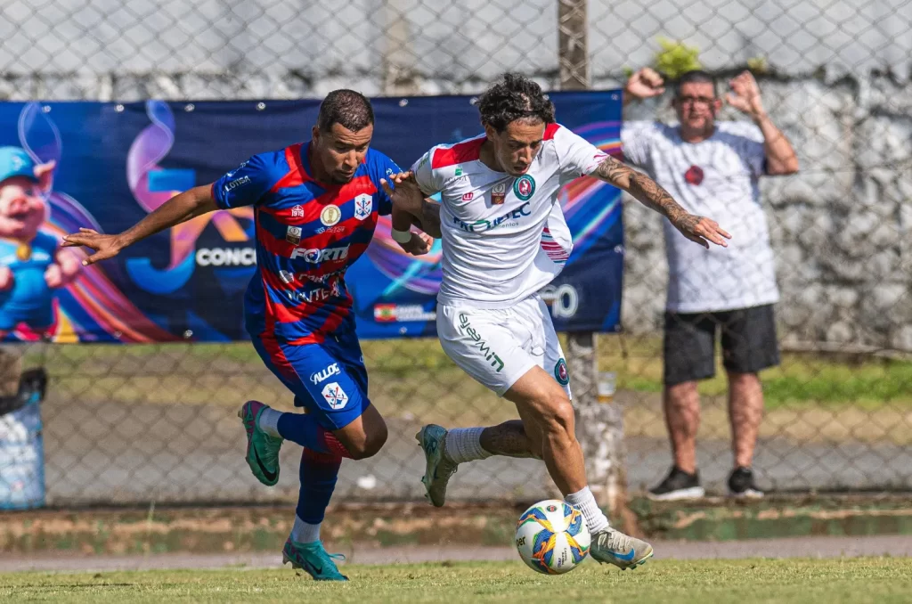 Lance da partida entre Concórdia e Marcílio Dias na final da Copa Santa Catarina 2024