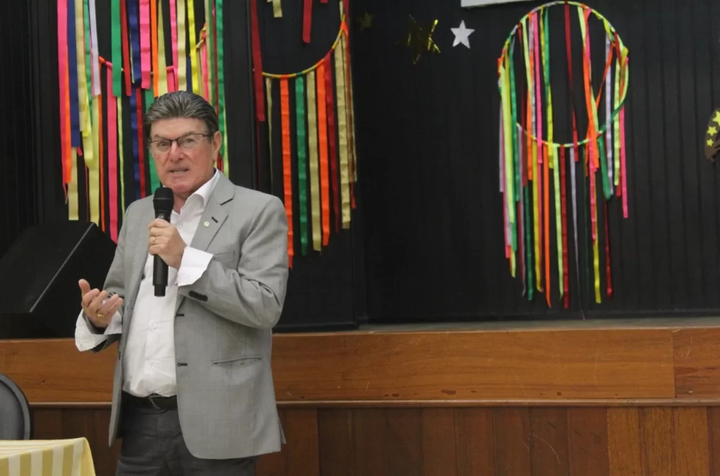 Plácido Pizzetti, durante evento no Bairro da Juventude