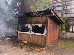 Incêndio em SC deixa mulher gravemente ferida