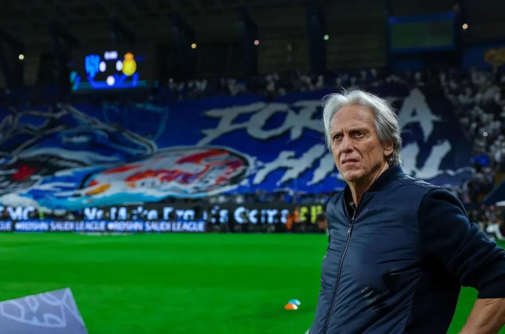 Jorge Jesus treinando partida pelo Al-Hilial