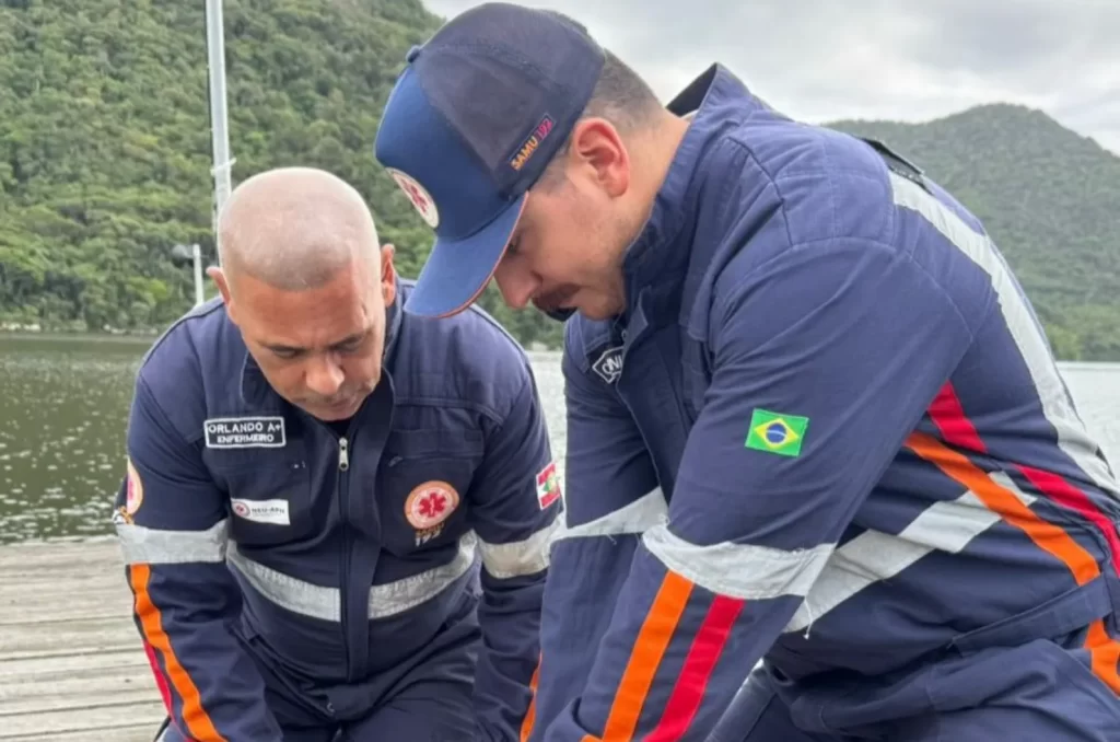 Equipes do SAMU treinando para atendimentos na temporada de verão